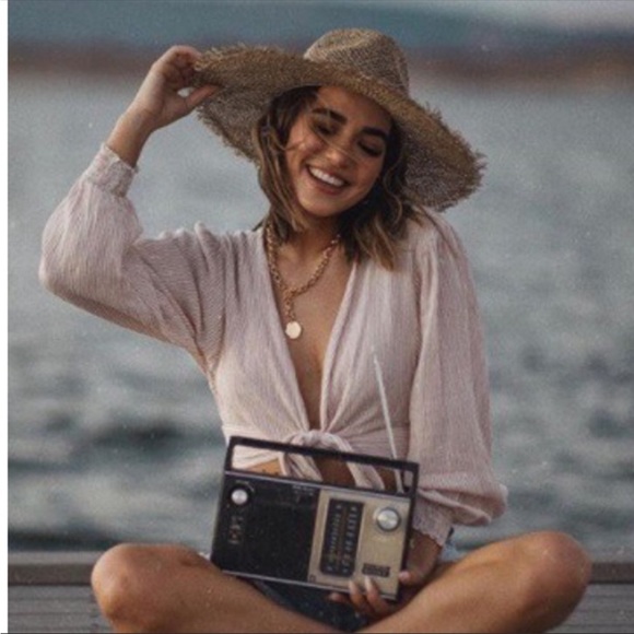 #80 CLOSEOUT FIRM 🌸New!Fray Edge Sea Grass Rancher Hat - Picture 8 of 9